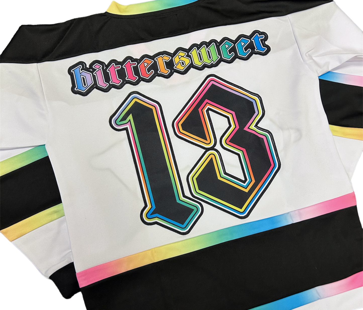 Bittersweet #13 Hockey Jersey (Black and White)
