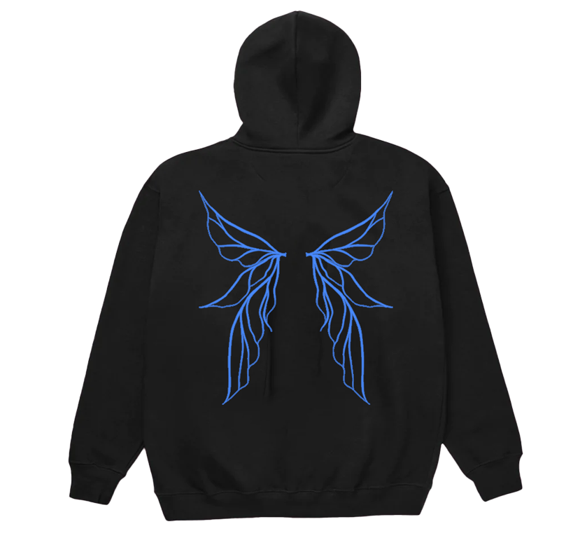 Bangs Like A Fairy Pullover Hoodie (Black)